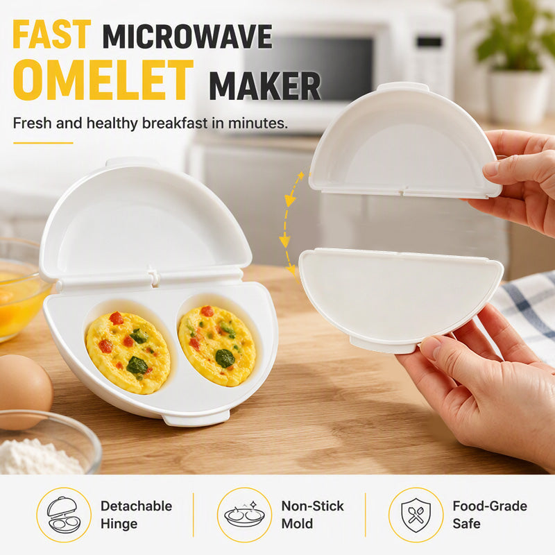 🥳HOT SALE🥳💞50K+ SOLD! 🍳⚡ 50% OFF + BUY MORE, SAVE MORE! Microwave Omelet Cooker – 2-in-1 makes omelets & egg cups in minutes. Premium eco-friendly PP – safe, durable & BPA-free. From £7.99 – stock up for quick healthy breakfasts! 🧼✅