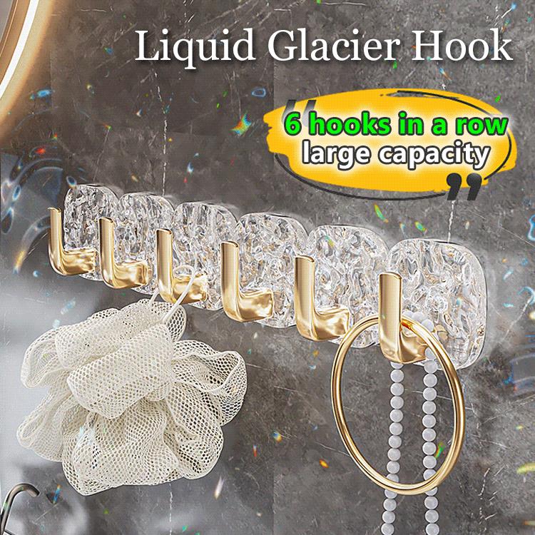 6 Pcs Glacier Pattern Over-the-Door Hooks