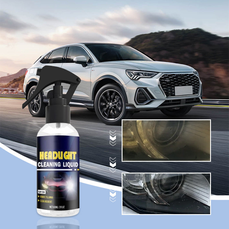 Car headlight cleaning and restoration liquid