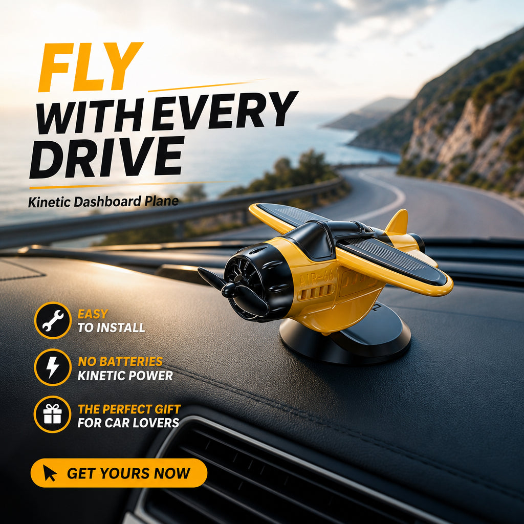 🔥Solar powered airplane shaped car ornaments