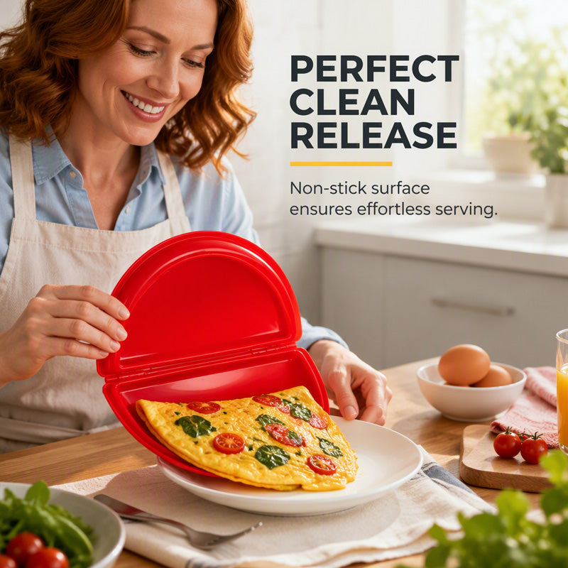 🥳HOT SALE🥳💞50K+ SOLD! 🍳⚡ 50% OFF + BUY MORE, SAVE MORE! Microwave Omelet Cooker – 2-in-1 makes omelets & egg cups in minutes. Premium eco-friendly PP – safe, durable & BPA-free. From £7.99 – stock up for quick healthy breakfasts! 🧼✅