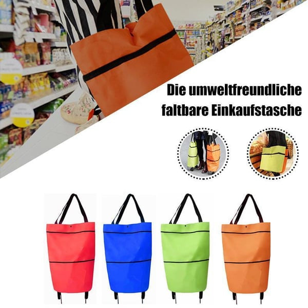 🔥Limited Offer⚡55K+ SOLD!🛍️2-in-1 Convertible shopping tote – hides wheels, holds 20kg, expands with zipper!✅Factory direct sales