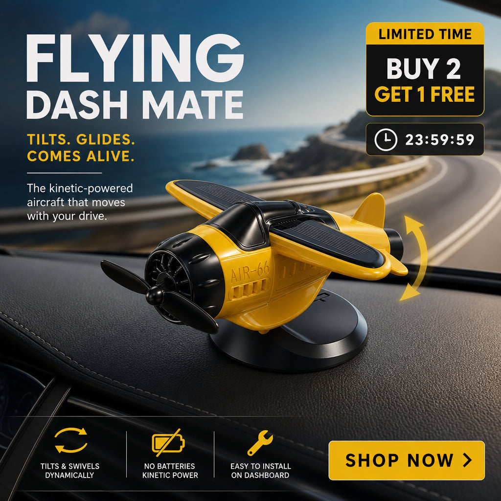 🔥Solar powered airplane shaped car ornaments