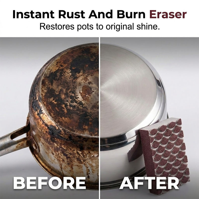 🧼Heavy-Duty Scouring Sponge with Fish-Scale Texture – Rust & Burnt-On Residue Remover for Pans, Sinks & Hobs✨