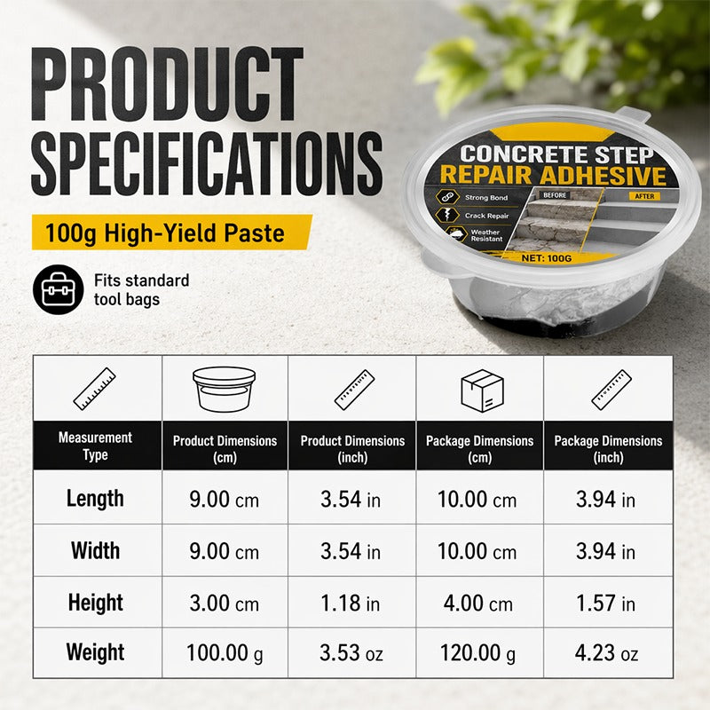 💞50K+ SOLD!🔧🏠 50% OFF! Concrete Step Repair Adhesive – Permanently bonds cracked stairs & walkways. Weatherproof – resists heat, ice & rain. Walk safely again! 🛡️✨