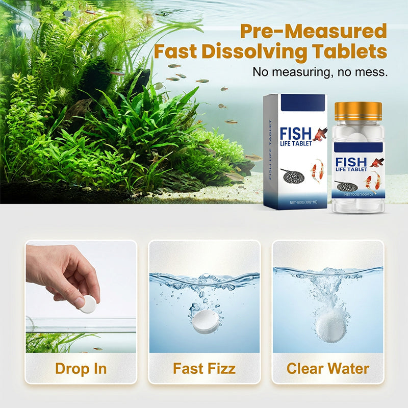 🥳2026 HOT SALE🥳💞50K+ SOLD!✨Aquarium Conditioning Salt Tablets