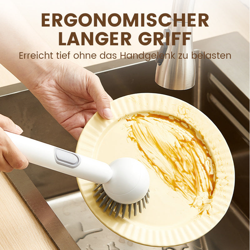 ✨Rotating cleaning brush with long handle for dishes and pots
