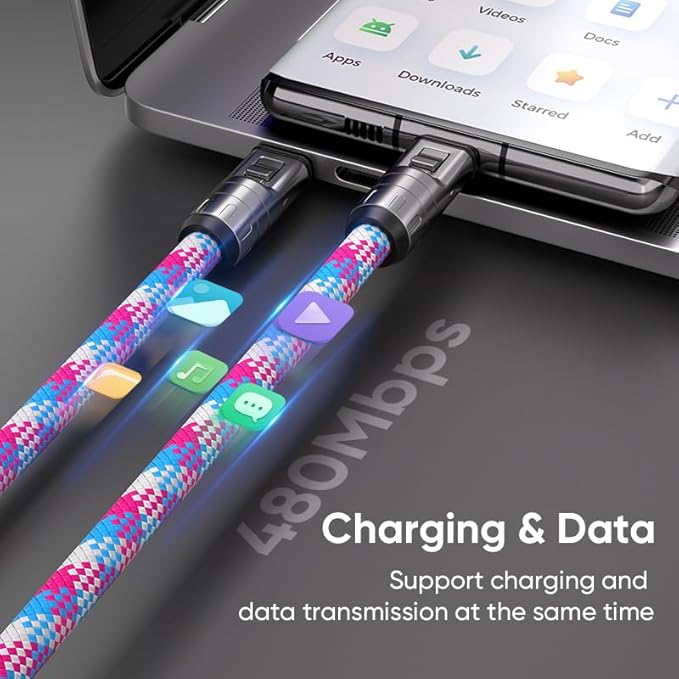 💥2 IN 1 Cell Phone Lanyard Fast Charging Data Cable