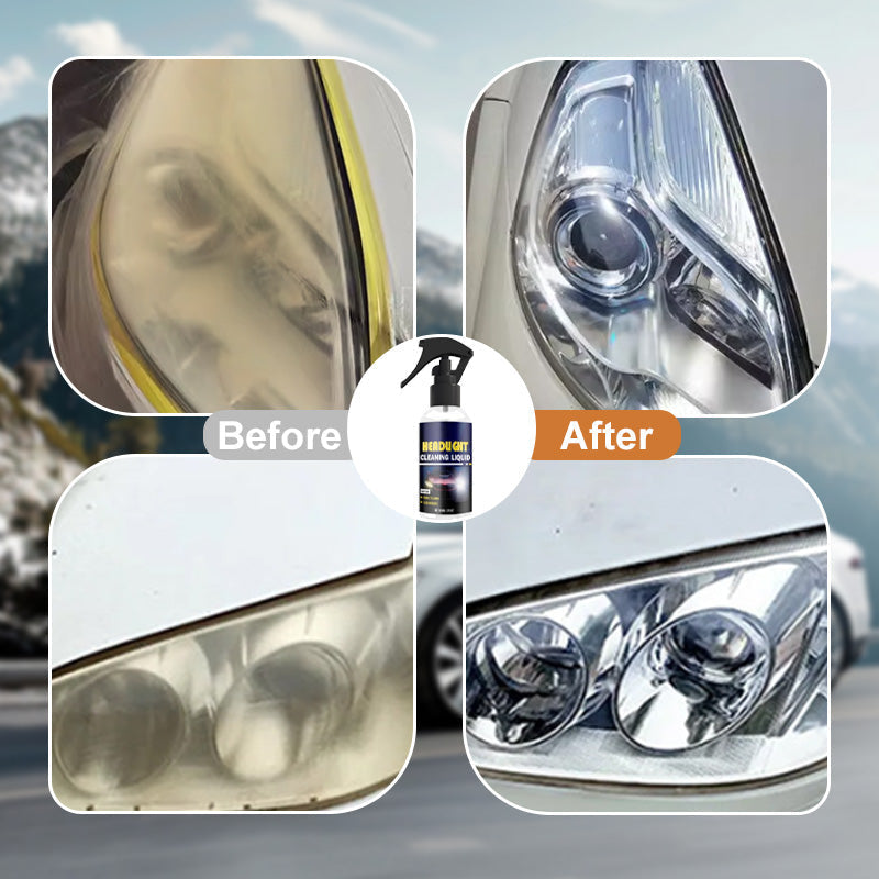 Car headlight cleaning and restoration liquid