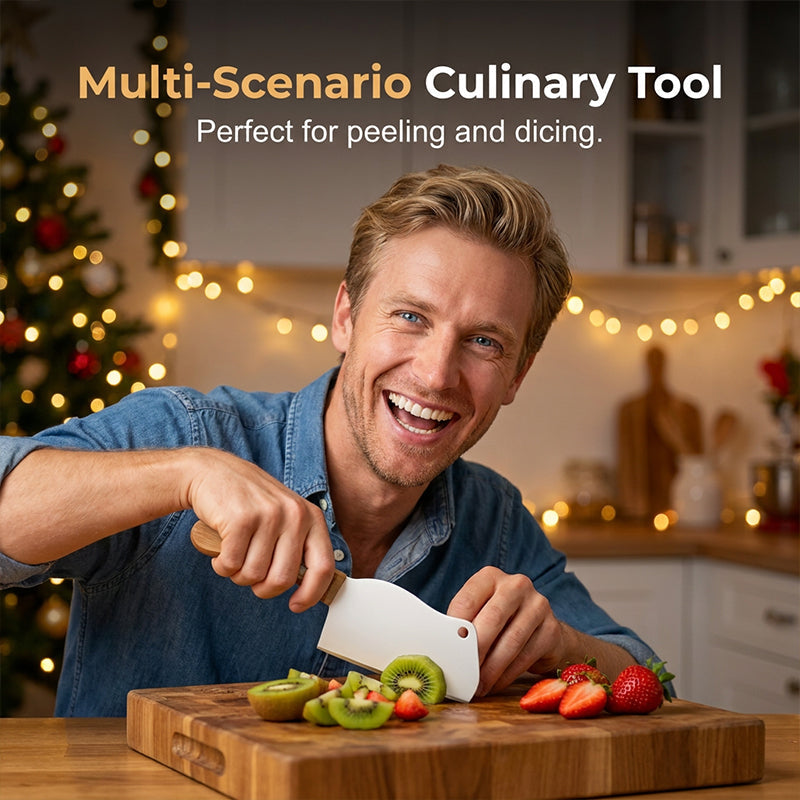 🔪🍎 Mini kitchen cleaver – sharp, rust-proof, easy grip, perfect for fruit!