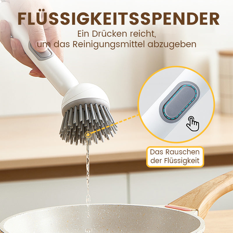 ✨Rotating cleaning brush with long handle for dishes and pots