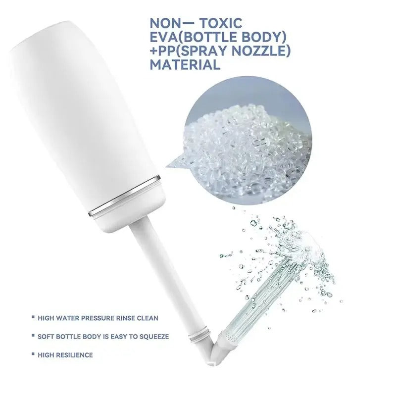 Portable Travel Peri Bottle, Reusable Handheld Bidet Cleaner, Handheld Bidet Sprayer, Adjustable Nozzle, High Pressure Gentle Rinse, for Postnatal, Baby, Feminine Care, Camping