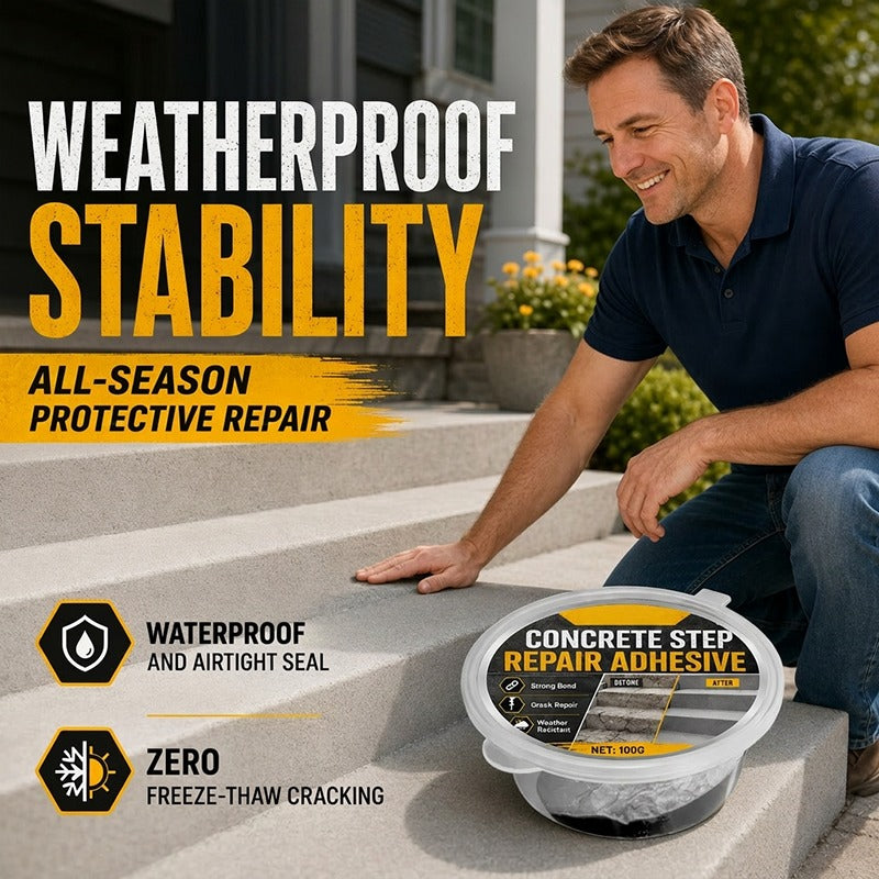💞50K+ SOLD!🔧🏠 50% OFF! Concrete Step Repair Adhesive – Permanently bonds cracked stairs & walkways. Weatherproof – resists heat, ice & rain. Walk safely again! 🛡️✨