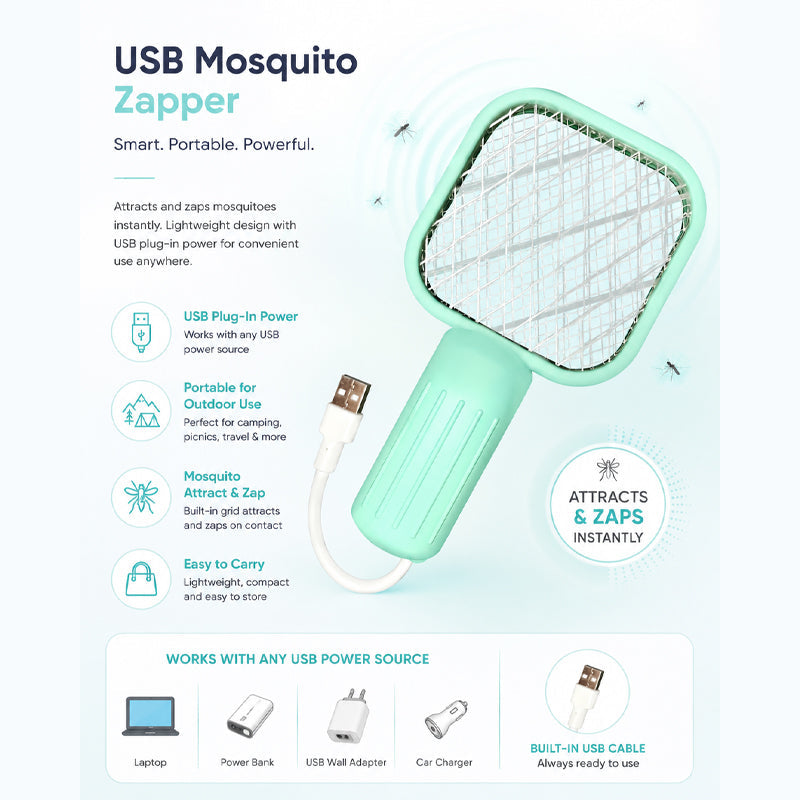 USB-powered electric fly swatter