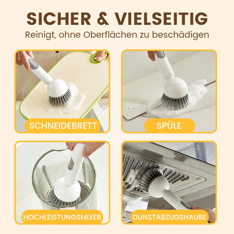 ✨Rotating cleaning brush with long handle for dishes and pots