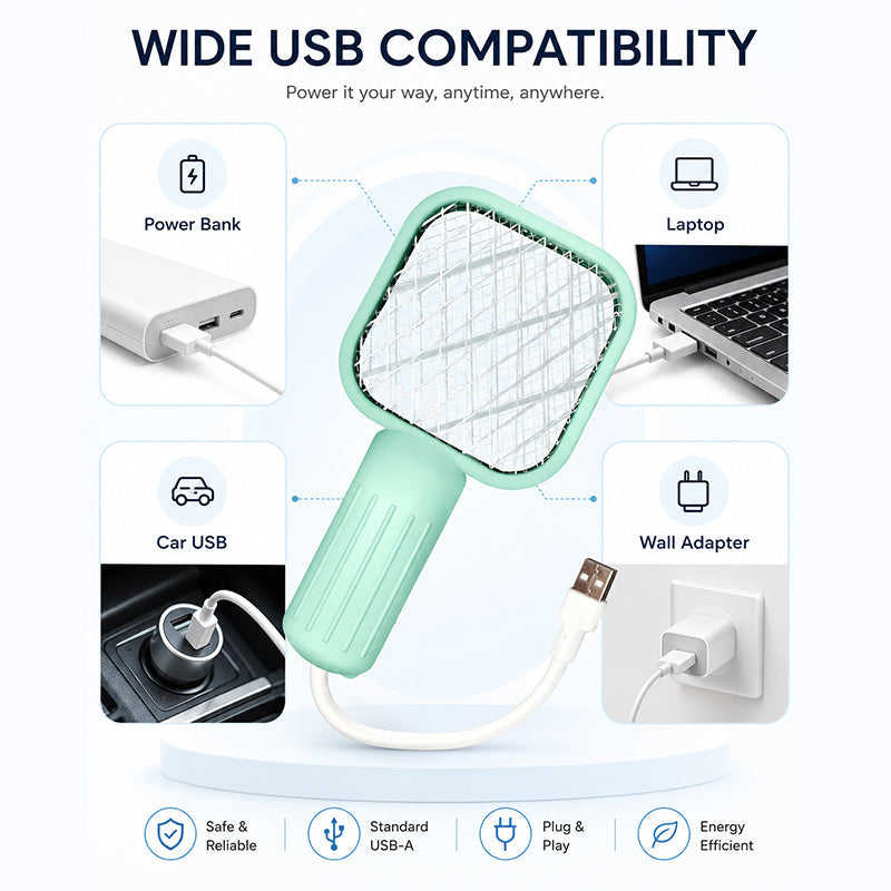 USB-powered electric fly swatter