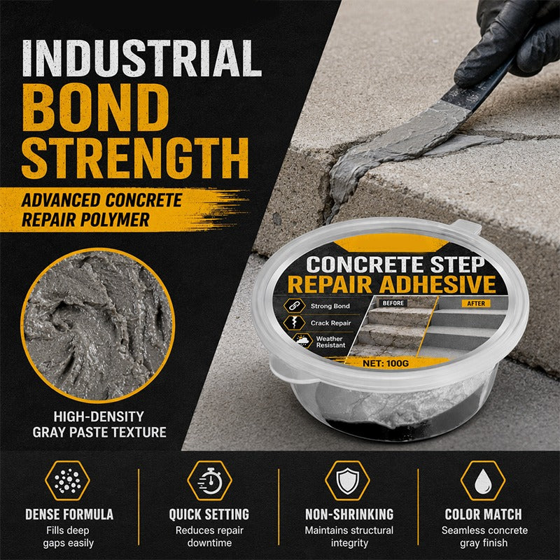 💞50K+ SOLD!🔧🏠 50% OFF! Concrete Step Repair Adhesive – Permanently bonds cracked stairs & walkways. Weatherproof – resists heat, ice & rain. Walk safely again! 🛡️✨