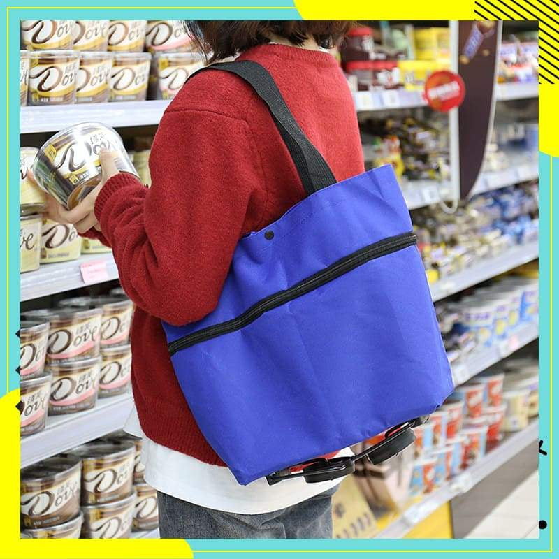 🔥Limited Offer⚡55K+ SOLD!🛍️2-in-1 Convertible shopping tote – hides wheels, holds 20kg, expands with zipper!✅Factory direct sales