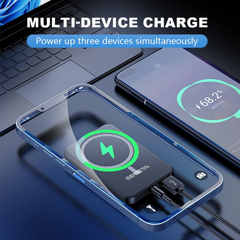 🔋✨Professional Magnetic Charger for Travelers & Professionals 🧲| 22.5W Wired & 15W Wireless | 10,000 mAh | Fast Delivery💥