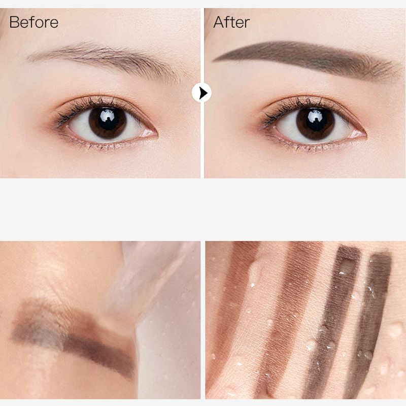 2-Color Waterproof Eyebrow Stamp Powder Kit