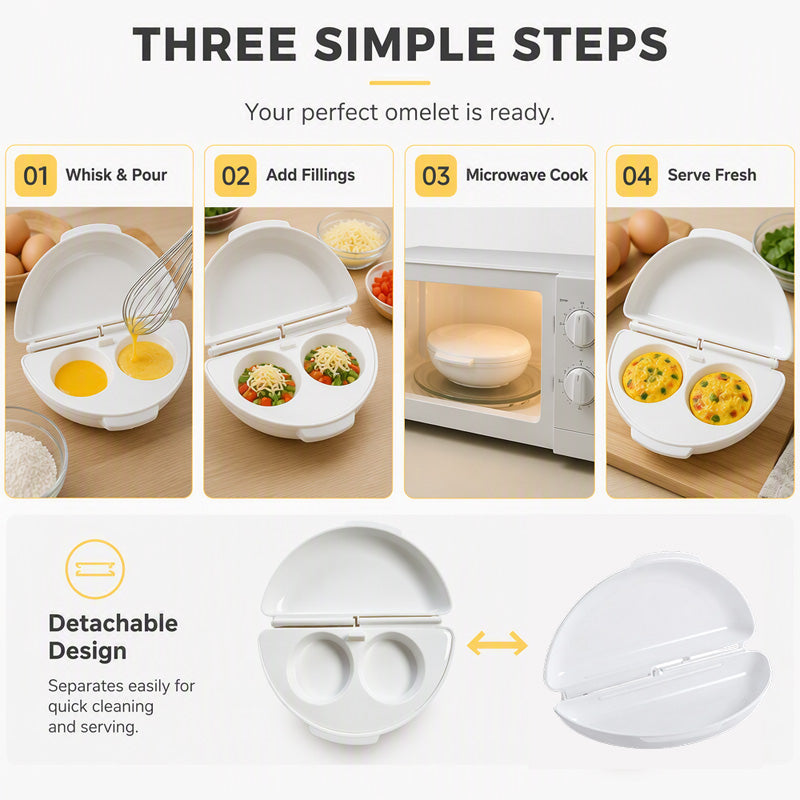 🥳HOT SALE🥳💞50K+ SOLD! 🍳⚡ 50% OFF + BUY MORE, SAVE MORE! Microwave Omelet Cooker – 2-in-1 makes omelets & egg cups in minutes. Premium eco-friendly PP – safe, durable & BPA-free. From £7.99 – stock up for quick healthy breakfasts! 🧼✅