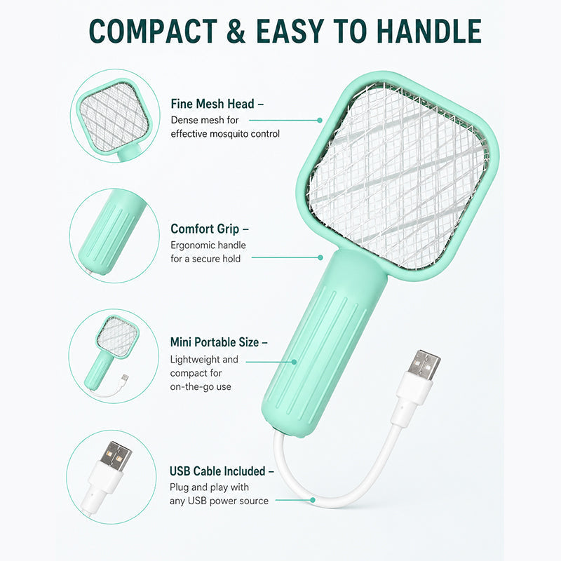 USB-powered electric fly swatter