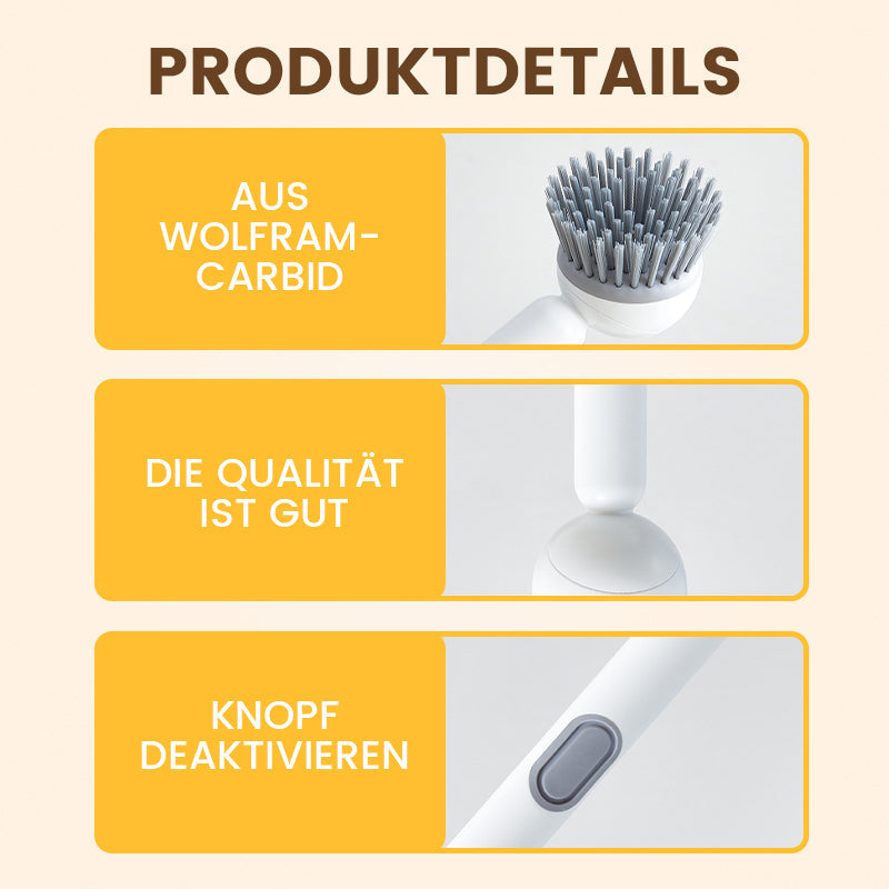 ✨Rotating cleaning brush with long handle for dishes and pots
