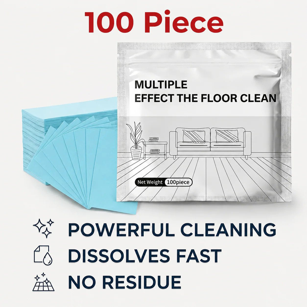 🔥100 Piece Floor Cleaning Tablets Multi-Surface Cleaner
