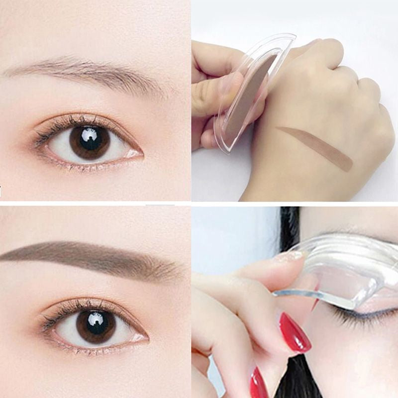 2-Color Waterproof Eyebrow Stamp Powder Kit