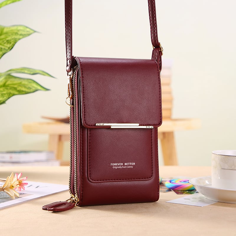 🏆Last Day Promotion!👜📱 Simple and elegant women's touchscreen crossbody phone wallet✨