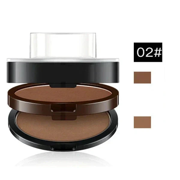 2-Color Waterproof Eyebrow Stamp Powder Kit