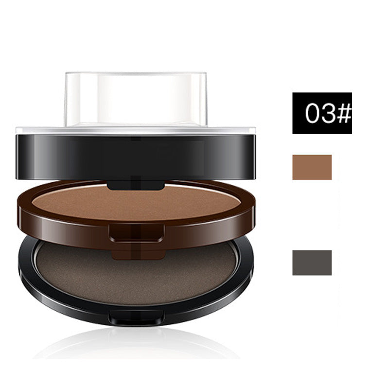 2-Color Waterproof Eyebrow Stamp Powder Kit