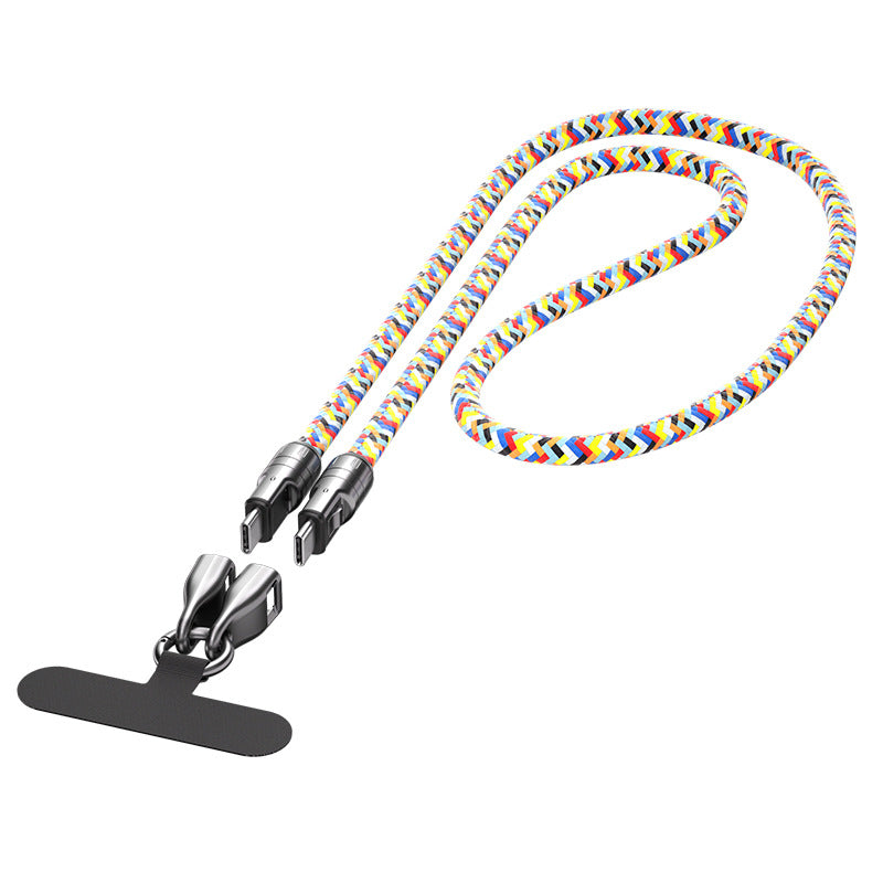 💥2 IN 1 Cell Phone Lanyard Fast Charging Data Cable