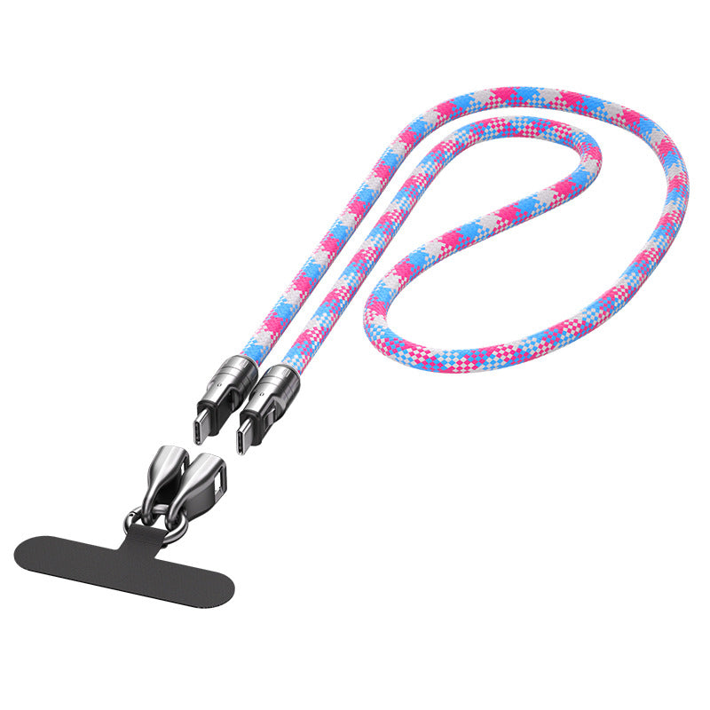 💥2 IN 1 Cell Phone Lanyard Fast Charging Data Cable