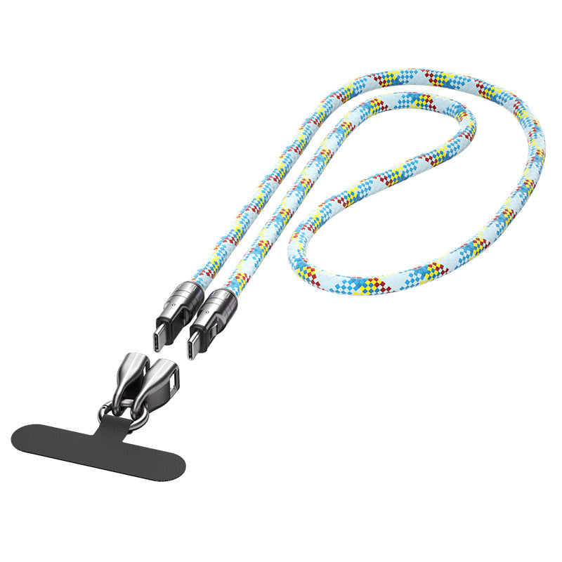 💥2 IN 1 Cell Phone Lanyard Fast Charging Data Cable