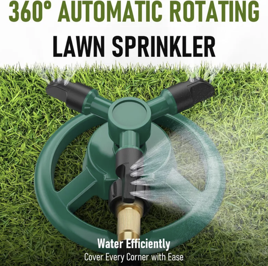 360-degree rotating garden sprinkler⛲💦