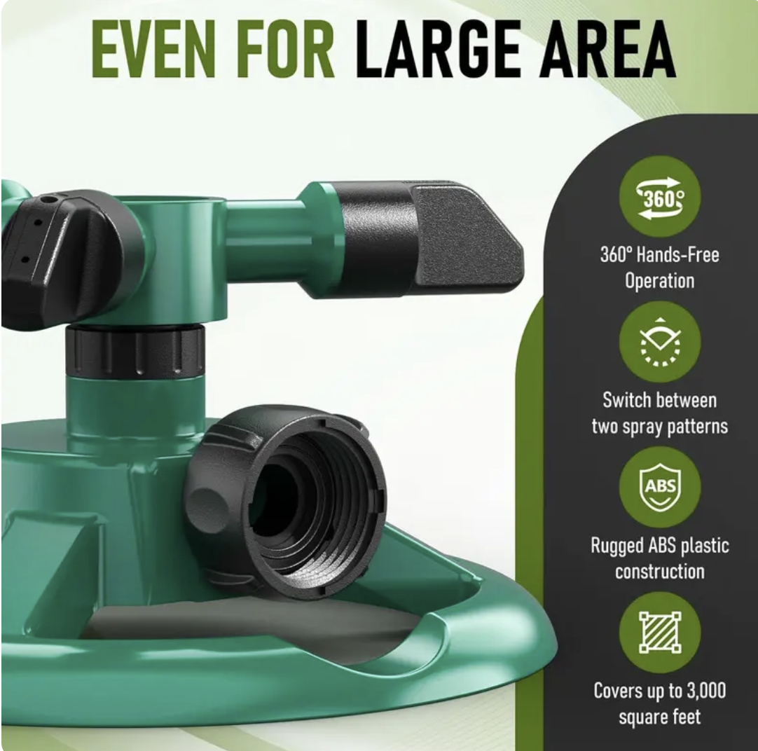 360-degree rotating garden sprinkler⛲💦