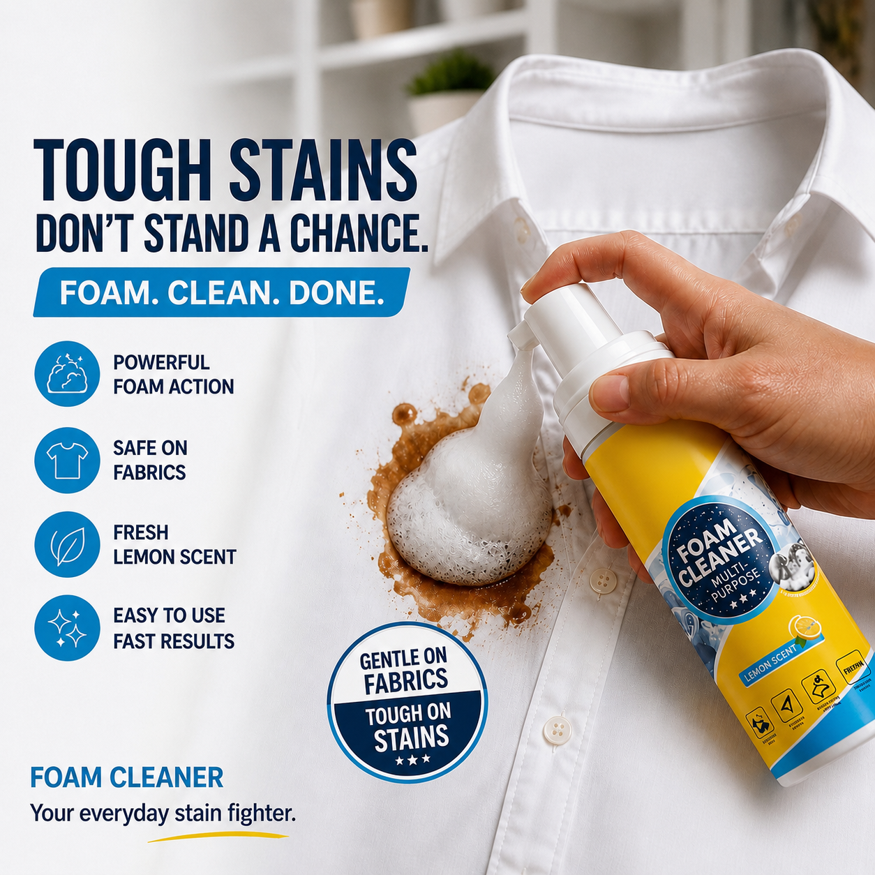 🥳2026 HOT SALE🥳💞50K+ SOLD!🧴💚 50% OFF! Grease & Stain Remover – Foam action, no harsh chemicals. Works on coffee, ink & oil. A true all‑rounder. 🏠✅