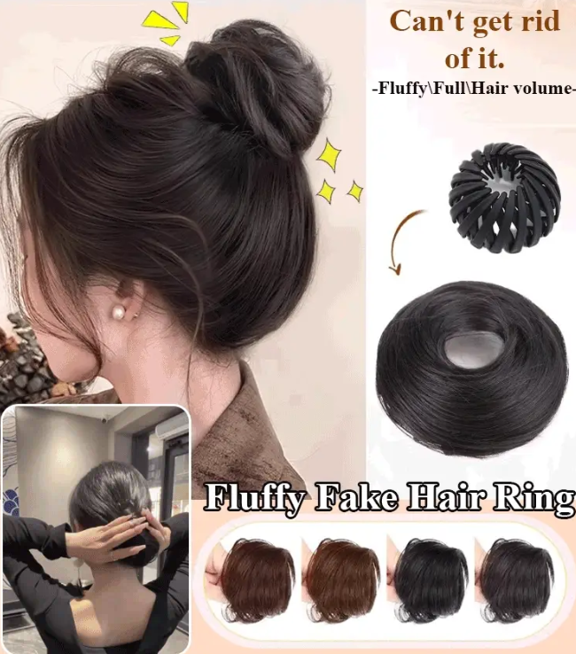 Bird nest bun head fluffy wig
